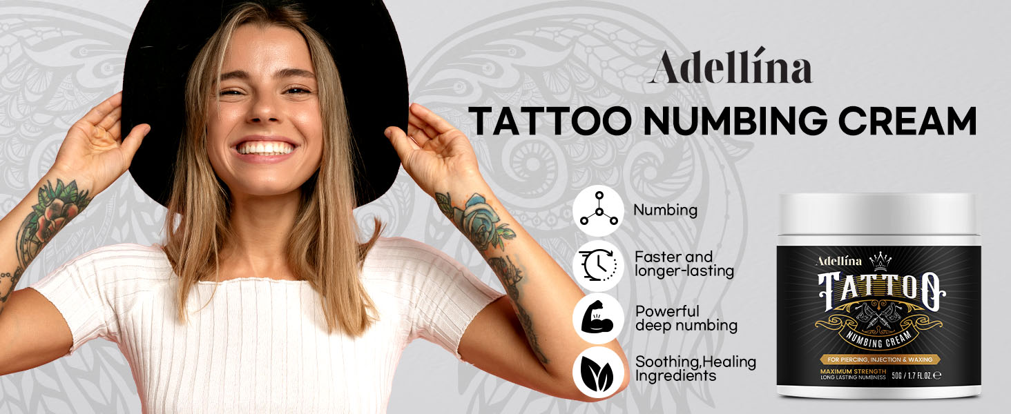 Tattoo Numbing Cream 6 Hours Painless Extra Strength 50g